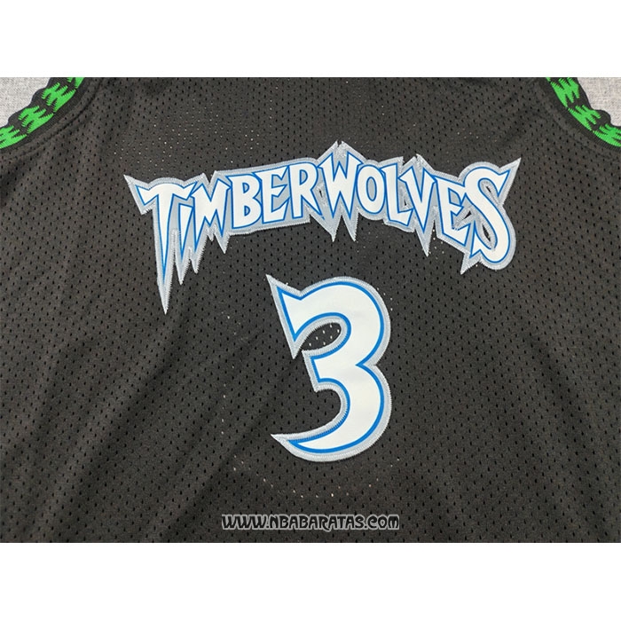 Camiseta Minnesota Timberwolves Stephon Marbury #3 Mitchell & Ness 1997-98 Negro